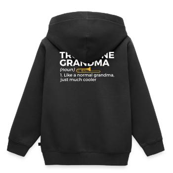 Trombone Musicien Brass Band - Sweat Premium à capuche enfant bio - noir - Dos - AI Model Kid Male (0cm)