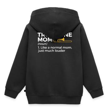 Trombone Musicien Brass Band - Sweat Premium à capuche enfant bio - noir - Dos - AI Model Kid Male (0cm)