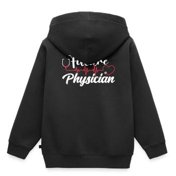 Futur Médecin Profession Médecin Médecine - Sweat Premium à capuche enfant bio - noir - Dos - AI Model Kid Male (0cm)
