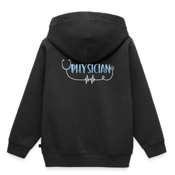 Arzt Beruf Doktor Mediziner Medizin - Kinder Premium Organic Hoodie - Schwarz - Hinten - AI Model Kid Male (0cm)