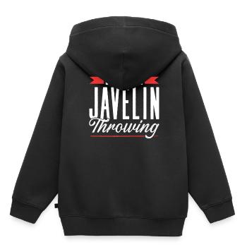 J’adore lancer le javelot lancer lancer le javelot lanceur de javelot lanceur de javelot - Sweat Premium à capuche enfant bio - noir - Dos - AI Model Kid Male (0cm)