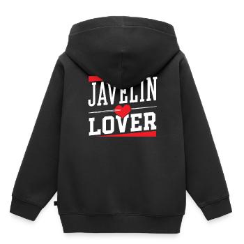 Lancer de javelot amant Lancer de javelot Lanceur de javelot Lanceur de javelot - Sweat Premium à capuche enfant bio - noir - Dos - AI Model Kid Male (0cm)
