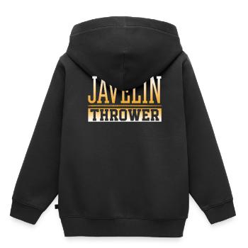 Lanceur de javelot Lancer de javelot Lancer de javelot Lancer de javelot Javelot - Sweat Premium à capuche enfant bio - noir - Dos - AI Model Kid Male (0cm)