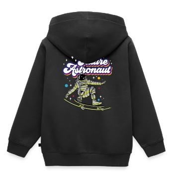 Futur astronaute Astronomy Rocket Astronomy Space - Sweat Premium à capuche enfant bio - noir - Dos - AI Model Kid Male (0cm)