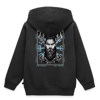 Viking Giant Frost Ymir Viking Mythology Norse - Kinder Premium Organic Hoodie - Schwarz - Hinten - AI Model Kid Male (0cm)