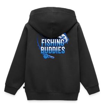 Amis pêcheurs Ami pêcheur Ami pêcheur - Sweat Premium à capuche enfant bio - noir - Dos - AI Model Kid Male (0cm)
