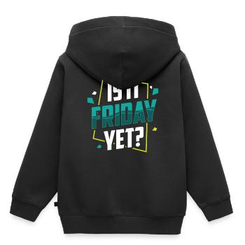Ist Es Schon Freitag? Freitag Endlich Wochenende - Kinder Premium Organic Hoodie - Schwarz - Hinten - AI Model Kid Male (0cm)