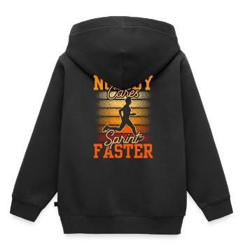 Nobody cares sprint fast sprint - Kids Premium Organic Hoodie - black - Back - AI Model Kid Male (0cm)