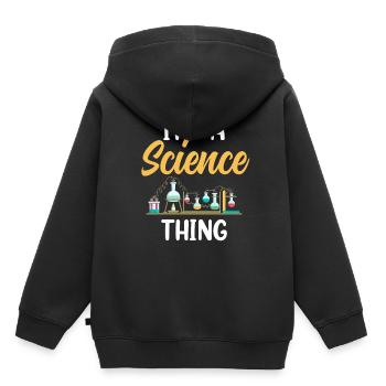 Est une chose scientifique scientifique - Sweat Premium à capuche enfant bio - noir - Dos - AI Model Kid Male (0cm)