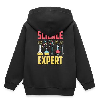 Scientific Expert Science Science - Kids Premium Organic Hoodie - black - Back - AI Model Kid Male (0cm)