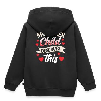 Mon enfant intérieur mérite le doux amour de soi - Sweat Premium à capuche enfant bio - noir - Dos - AI Model Kid Male (0cm)