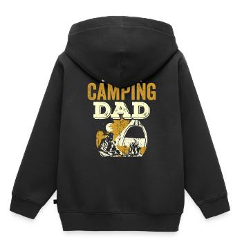 Ich Bin Der Camping Papa Camper Campen Camp - Kinder Premium Organic Hoodie - Schwarz - Hinten - AI Model Kid Male (0cm)