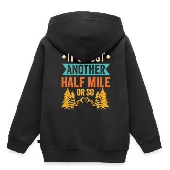 Es Ist Nur Eine Weitere Halbe Meile Oder So - Kinder Premium Organic Hoodie - Schwarz - Hinten - AI Model Kid Male (0cm)