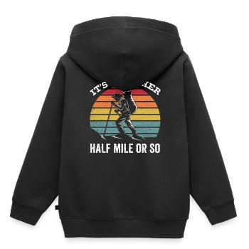 Es Ist Noch Eine Halbe Meile Oder So Wanderung - Kinder Premium Organic Hoodie - Schwarz - Hinten - AI Model Kid Male (0cm)