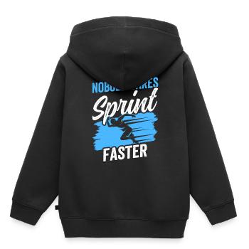 Nobody cares Sprint faster sprint - Kids Premium Organic Hoodie - black - Back - AI Model Kid Male (0cm)