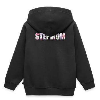 Belle-mère Belle-mère Mère adoptive Mère d’accueil Mère d’accueil - Sweat Premium à capuche enfant bio - noir - Dos - AI Model Kid Male (0cm)