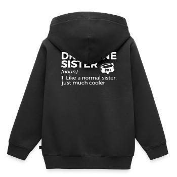 Drumline Trommeln Geschenk - Kinder Premium Organic Hoodie - Schwarz - Hinten - AI Model Kid Male (0cm)