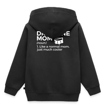 Drumline Trommeln Geschenk - Kinder Premium Organic Hoodie - Schwarz - Hinten - AI Model Kid Male (0cm)