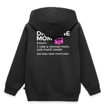 Drumline Trommeln Geschenk - Kinder Premium Organic Hoodie - Schwarz - Hinten - AI Model Kid Male (0cm)