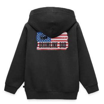 Drumline Trommeln Geschenk - Kinder Premium Organic Hoodie - Schwarz - Hinten - AI Model Kid Male (0cm)