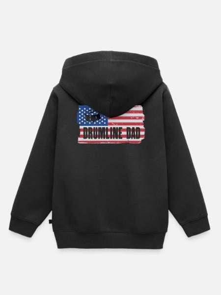 Drumline Trommeln Geschenk - Kinder Premium Organic Hoodie - Schwarz