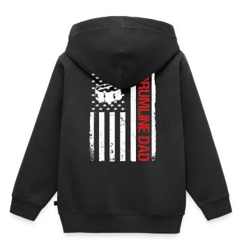 Drumline Trommeln Geschenk - Kinder Premium Organic Hoodie - Schwarz - Hinten - AI Model Kid Male (0cm)