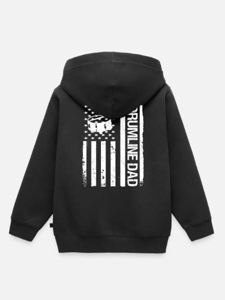 Drumline Trommeln Geschenk - Kinder Premium Organic Hoodie - Schwarz