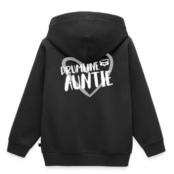 Drumline Trommeln Geschenk - Kinder Premium Organic Hoodie - Schwarz - Hinten - AI Model Kid Male (0cm)