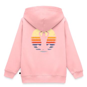Yoga - Sweat Premium à capuche enfant bio - rose - Dos - AI Model Kid Female (0cm)
