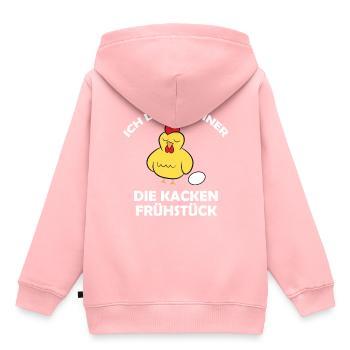 Ich liebe Hühner, die kacken Frühstück - Kinder Premium Organic Hoodie - Rosa - Hinten - AI Model Kid Female (0cm)