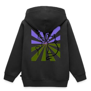 Strahlen Katze Katze weiches Kätzchen Xmas Kind - Kinder Premium Organic Hoodie - Schwarz - Hinten - AI Model Kid Male (0cm)