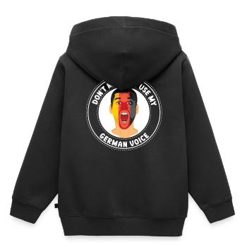 Zwinge Mich Nicht Meine Deutsche Stimme Deutsch - Kinder Premium Organic Hoodie - Schwarz - Hinten - AI Model Kid Male (0cm)