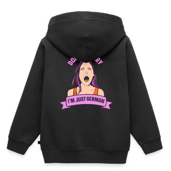 Ne vous inquiétez pas, je ne suis qu’une voix allemande allemande - Sweat Premium à capuche enfant bio - noir - Dos - AI Model Kid Male (0cm)