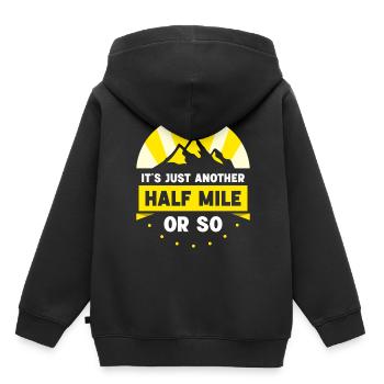 Es Ist Nur Eine Weitere Halbe Meile Oder So - Kinder Premium Organic Hoodie - Schwarz - Hinten - AI Model Kid Male (0cm)