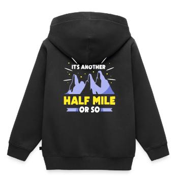 Es Ist Noch Eine Halbe Meile Oder So Wanderung - Kinder Premium Organic Hoodie - Schwarz - Hinten - AI Model Kid Male (0cm)