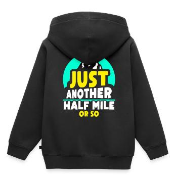 Nur Noch Eine Halbe Meile Oder So Wanderung - Kinder Premium Organic Hoodie - Schwarz - Hinten - AI Model Kid Male (0cm)