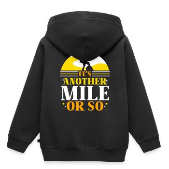 Eine Weitere Meile Oder So Halbe Meile Wanderung - Kinder Premium Organic Hoodie - Schwarz - Hinten - AI Model Kid Male (0cm)