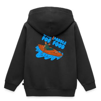 Pagayer pour la nourriture Kayak Hobby Kayak - Sweat Premium à capuche enfant bio - noir - Dos - AI Model Kid Male (0cm)