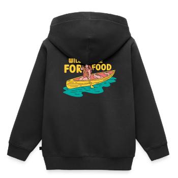 Pagayer pour la nourriture Hobby Kayak Kayak Kayak - Sweat Premium à capuche enfant bio - noir - Dos - AI Model Kid Male (0cm)