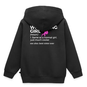 Wrestling - Kinder Premium Organic Hoodie - Schwarz - Hinten - AI Model Kid Male (0cm)