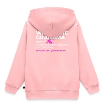 Wrestling - Kinder Premium Organic Hoodie - Rosa - Hinten - AI Model Kid Female (0cm)