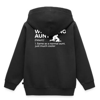 Wrestling - Kinder Premium Organic Hoodie - Schwarz - Hinten - AI Model Kid Male (0cm)
