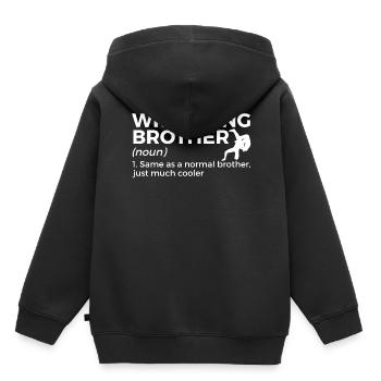 Wrestling - Kinder Premium Organic Hoodie - Schwarz - Hinten - AI Model Kid Male (0cm)