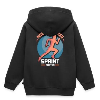 Nobody cares Sprint faster sprint - Kids Premium Organic Hoodie - black - Back - AI Model Kid Male (0cm)