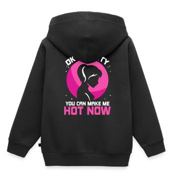 Ok puberté tu peux me rendre chaud maintenant - Sweat Premium à capuche enfant bio - noir - Dos - AI Model Kid Male (0cm)