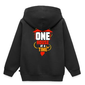 Ein Haus Nach Dem Anderen Häuser Immobilienmakler - Kinder Premium Organic Hoodie - Schwarz - Hinten - AI Model Kid Male (0cm)