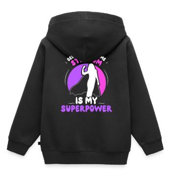 Eine Großartige Stiefmutter Zu Sein Ist Superkraft - Kinder Premium Organic Hoodie - Schwarz - Hinten - AI Model Kid Male (0cm)