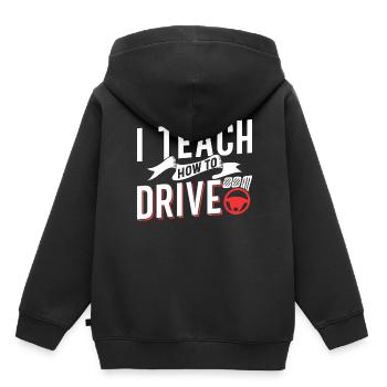 Ich Bringe Das Fahren Bei Fahrlehrer Fahrschule - Kinder Premium Organic Hoodie - Schwarz - Hinten - AI Model Kid Male (0cm)