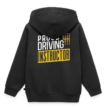 Fier instructeur de conduite leçon de conduite profession d’école de conduite - Sweat Premium à capuche enfant bio - noir - Dos - AI Model Kid Male (0cm)