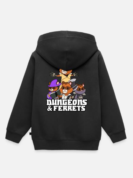 Frettchen - Kinder Premium Organic Hoodie - Schwarz